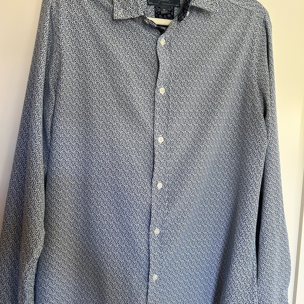 Heritage Navy and White Patterned Shirt